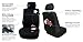 FH Group Full Set Floral Embroidery Design Car Seat Covers, Airbag Ready and Split Bench -Fit Most Car, Truck, SUV, or Van (Black Color) FB053115