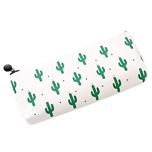 Gbell Canvas Pencil Case Travel Makeup Cosmetic Toiletry Case Wash Organizer Storage Cartoon Bag for Girls Adults (C)