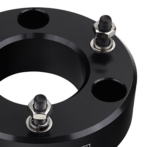 Supreme Suspensions - Front Leveling Kit for 2004-2019 Nissan Titan, 2004-2015 Nissan Armada and 2004-2010 Infiniti QX56 3" Front Lift Aircraft Billet Strut Spacers 2WD 4WD (Black)