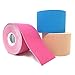 Intock Kinesiology Tape, Original Elastic Therapeutic Athletic Tape for Pros, Injury Recovery, Pain Relief; Water Resistant Sports Tape; 16.4 Feet x 3 Rolls Multi-Color Uncut Latex Free Kinesio Tape