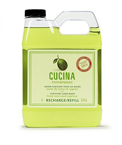 Cucina Purifying Hand Wash Refill, 33.8 Oz Plastic Jug (2, Lime Zest)