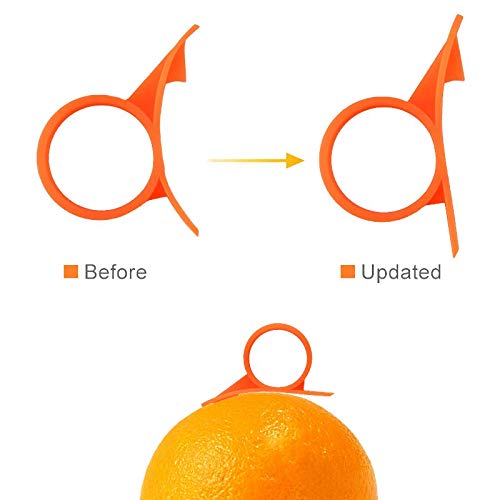 Updated Orange Citrus Peelers，Easy Fruit Slicer Cutter Remover Opener Kitchen Accessories Knife Cooking Tool Kitchen Gadget Plastic Pack of 12