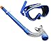 Hardking Kids Youth Junior Silicone Scuba Swimming Diving Mask Snorkel Glasses Anti Fog Goggles Set (Blue)
