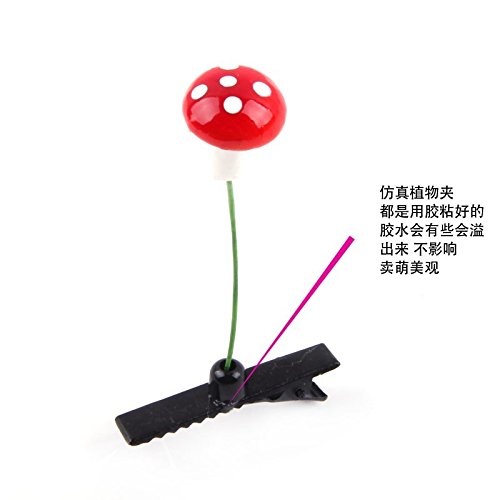 usongs Funny sell Meng artifact small bean sprouts flowers and artificial plants chuck rough hair accessories hairpin hairpin 12 - Thumbnail 3