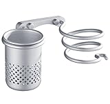 Cavoli Hair Blow Dryer Holder,Wall Mounted,Space Aluminum, Hanging Rack Organizer with A Cup