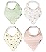 Copper Pearl Baby Bandana Drool Bibs for Drooling and Teething 4 Pack Gift Set (Paris Set)