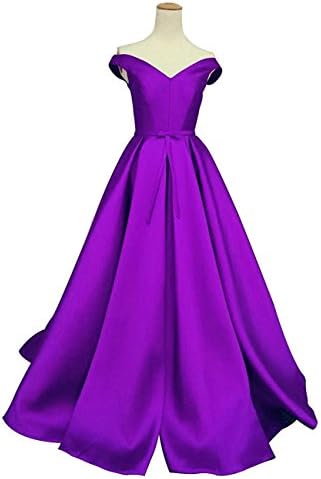 Duraplast Women's Prom Dresses Long Off The Shoulder Princess Ball Gown
