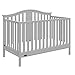 Graco Solano 4-in-1 Convertible Crib With Mattress, Pebble Gray, Easily Converts to Toddler Bed Day Bed or Full Bed, Three Position Adjustable Height Mattress (Mattress Included)