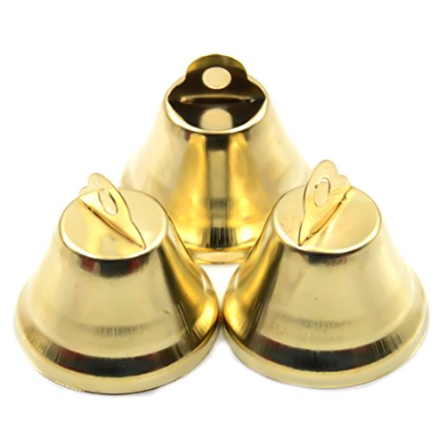 uhoMEy 60 PCS Metal Jingle Bells,1 Inch DIY Craft Bells Christmas Festival Decoration Bells - Thumbnail 4