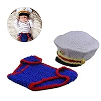 Yeldou Baby Photography Props Outfits - Newborn Knitted Hat Pants Cartoon Animal Costume Set