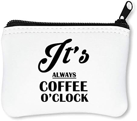 Coffee O'Clock Zipper Wallet Coin Purse