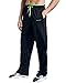 ZENGVEE Men's Sweatpants with Zipper Pockets Open Bottom Athletic Pants for Jogging, Workout, Gym, Running, Training