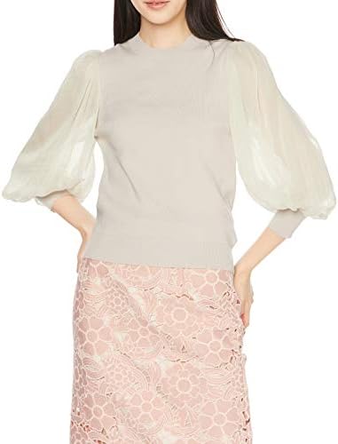 [フレイ アイディー] プリーツ楊柳シフォンニットトップス FWNT204006 レディース