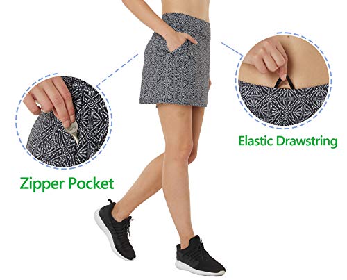 slimour Women Travel Skirt with Pockets Athletic Skirts Active Skirt with Shorts Hiking Skort Navy P 14 - Thumbnail 2