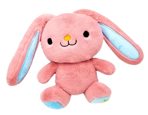 Bauer Spielwaren Stretch Buddies - Hase pink: Kuscheltier aus softem Plüsch, mit beweglichen Ohren und Beinen, 28 cm, pink (12278)