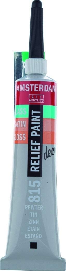 Decorfin RELIEF (Gutta Outliner) PAINT PEWTER - 20ml