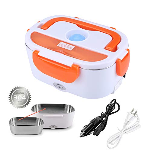 Electric Lunch Box Food Heater for Car and Home with Removable 304
