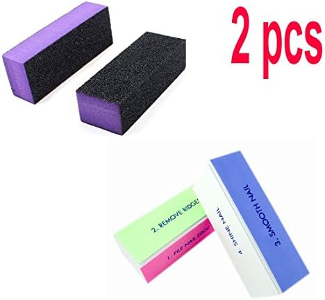 4 Way Nail File Art Tool 9.53.52.5cm Shiner Polish Buffer Buffing Block Design Trim