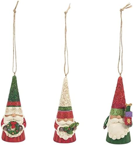 Ornament Hooks - Jim Shore Hanging Ornament with S-Hook, Holiday Collection (Christmas Gnomes [Set of 3], 6009186)