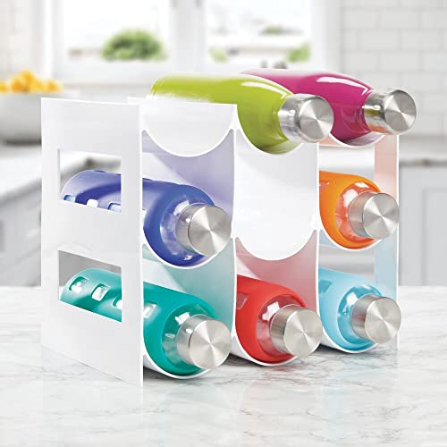 mDesign Plastic FreeStanding Water Bottle Organization/Wine Rack