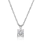 MORGAN & PAIGE CZ Diamond Emerald Cut Necklace
