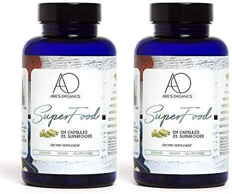Organic Green Superfood Capsules 2pk | Promotes Energy, Focus, Alkalinity, Detox & Immune Strength | Greens Powder with Spirulina, Chlorella, Ashwaganda, Turmeric, Acai, Maca and More…