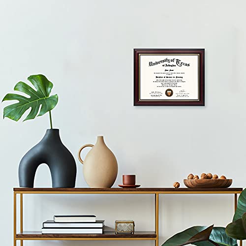 GraduationMall 8.5x11 Certificate Diploma Frame,Solid Wood & UV