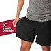 Fort Isle Mens 7 inch Swim Trunks - 4 Colors Hidden Pocket Black Swim Trunks Men | Black Swimming Trunks for Men