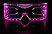 Neon Nightlife LED Light Up Glasses, Pink | Cyberpunk Goggles, Rezz Visor Robocop Futuristic Electronic Lights