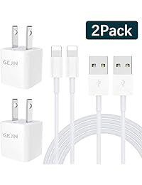 MFi Certified iPhone Charger 2-Pack Lightning Cable Charging Cable and USB Wall Adapter Plug Block Compatible iPhone X 8 8 Plus 7 7 Plus 6 6S 6 Plus 5S SE Mini Air Pro Cases.
