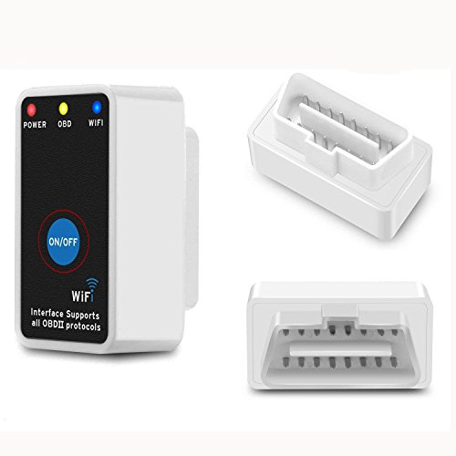 Foseal Wireless Car WIFI OBDII OBD2 scanner Check Engine Light Code Reader Car Diagnostic Scan Tool Designed with Power Switch ON/OFF, for iOS and Android Devices