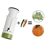 Vegetable Slicer, Heaviest Duty Kitchen Slicer Vegetable Cutter, Ucio Spiral Slicer Spiralizer with 2 Blades Handheld Spiralize Best Veggie Pasta Spaghetti