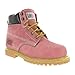 Safety Girl - Stylish Steel Toe Boots For Women | Work Boots For Women | Water Resistant Feature | Lightweight & Slip-Resistant Steel Toe Shoes For Women | Premium Nubuck Leather | Light Pink - 8W