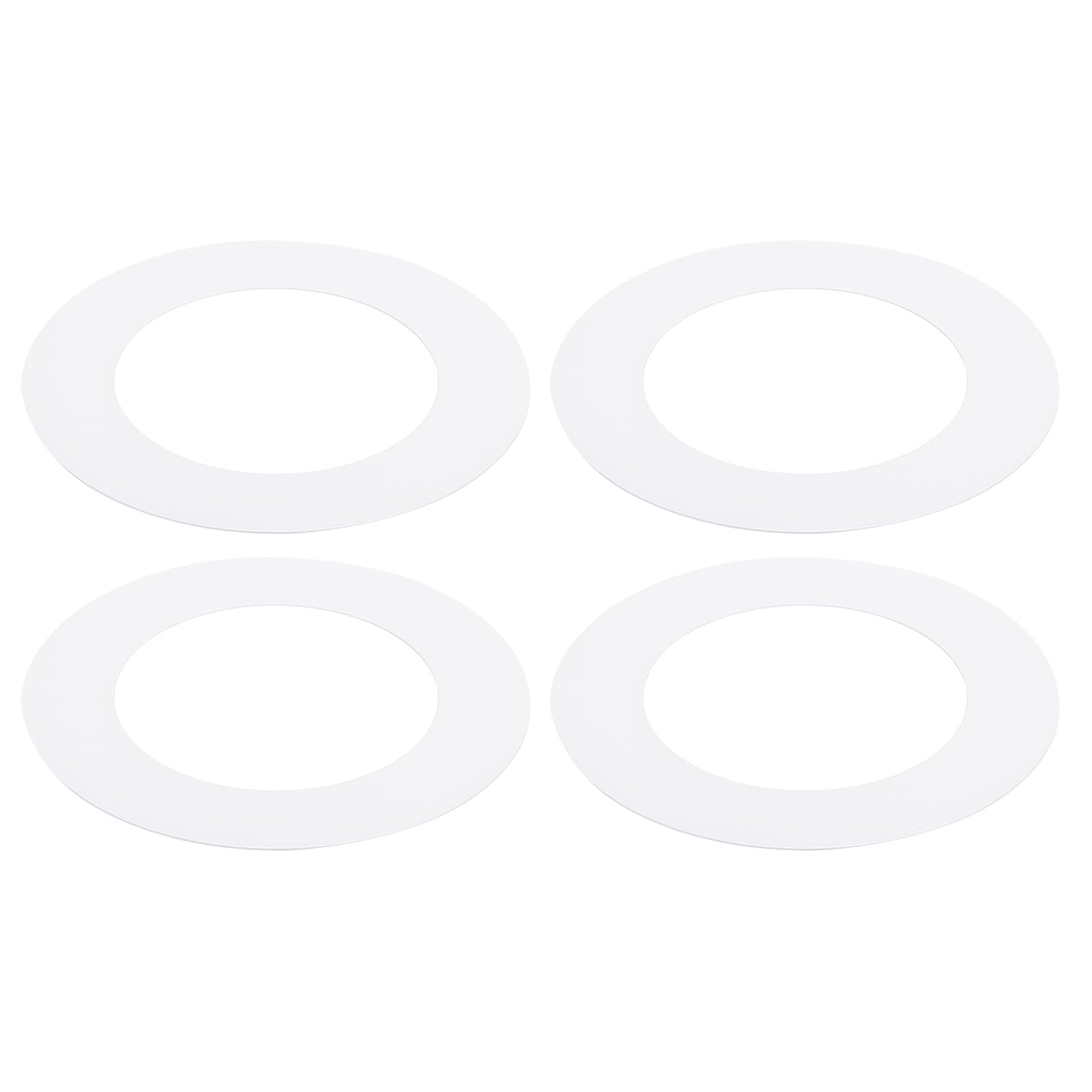 PATIKIL Goof Rings for 4" Inch Recessed Can Lighting Down Light, 4 Pcs Metal Goof Trim Rings Cover, Outer Diameter 6.7-inch, Inner Diameter 4.25-inch, Matte Finish White，Flush Mount