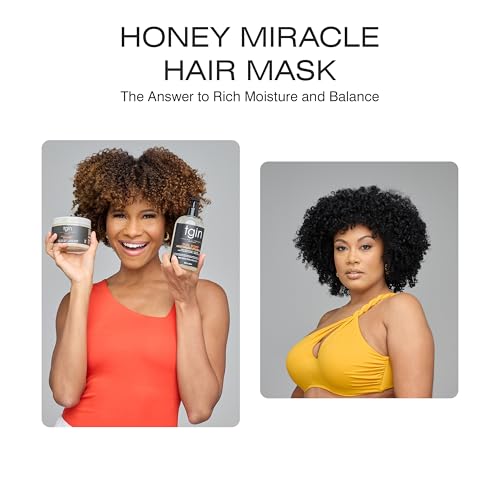 Thank God It's Natural Honey Miracle Hair Mask, With Raw Honey & Olive Oil, For All Hair Types, Repairs Damage, Reduces Breakage & Restores Moisture 240 g (Pack of 1)