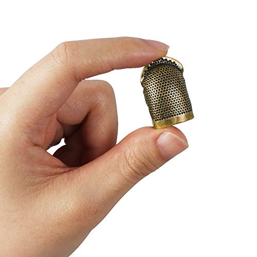 5 Pcs Sewing Thimble Finger Protector Adjustable Fingertip Thimble for Needlework Embroidery DIY Craft Tools (Medium) - Thumbnail 4
