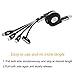 (2 Pack) Multi USB Cable, Retractable 4 in 1 Multiple Charging Adapter Connector with Lightning / 30 Pin/Micro USB/Mini USB Ports for Phone X, 7, 6, 5, 4, iPad 4,3,Air,Galaxy S4, S5,Nexus 5