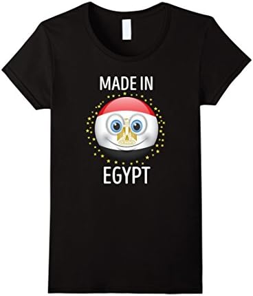 Womens Made In Egypt Flag Emoji TShirt Small Black