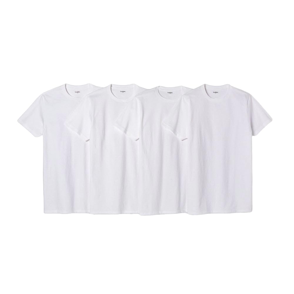 Photo 1 of Goodfellow & Co Men's Short Sleeve T-Shirts, Crewneck Short Sleeve Tops (US, Alpha, Medium, Regular, Regular, White)
