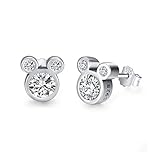 Twenty Plus Cute Dazzling Mickey Shaped Stud Earrings for Women and Girls Fashion Jewelry1-Pair