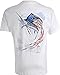 Guy Harvey Men's Star Spangled Guy T-Shirt (White, Large)