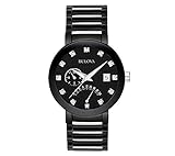 Bulova Men's 40mm Modern Diamond Accent IP Stainless Steel Watch