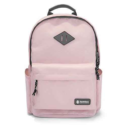 College Backpack for girls, Tomtoc 14 Inch College Laptop Backpack Casual School Bookbag Daypack Travel Bag Rucksack Outdoor Weekend Bag - Fits up to 15 Inch MacBook, Pink