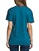 Meaneor Women Solid Comfy Loose Fit Roll Over Short Sleeve V Neck Batwing Top Tee Teal XL