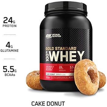 Optimum Nutrition Gold Standard 100% Whey Protein Powder, Cake Donut, 2 Pound (Packaging May Vary)