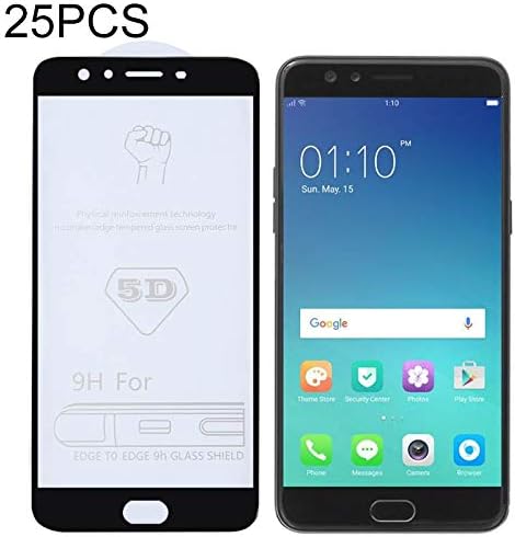 Ruanmaoshi Mobile Phone Accessory 25 PCS 9H 5D Full Glue Full Screen Tempered Glass Film for Oppo F3 Plus Phone Spare Parts