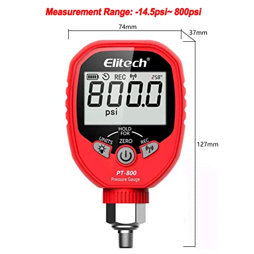 Elitech Digital AC Gauge Set HVAC Gauges APP Monitoring with