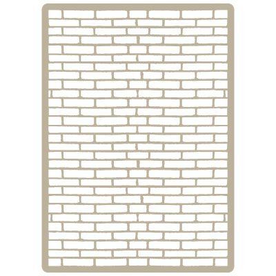 Stencil Deco Embossing 045 Bricks Wall Stencil Size: 15 x 21 cm (5,9x8,3 in) Design Size: 14 x 20 cm (5,5x7,9 in)