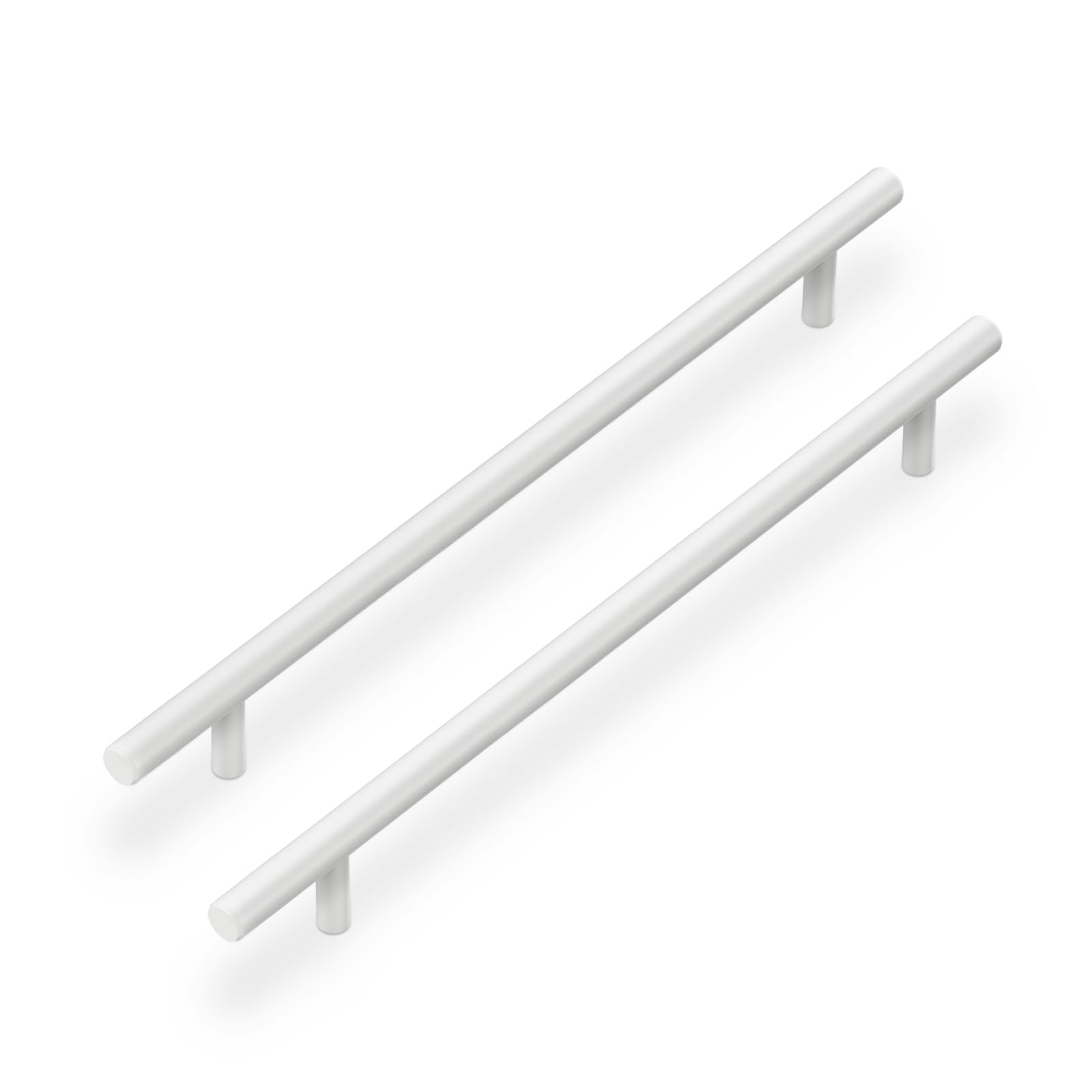 Lontan 10 Pack White Cabinet Handles - 160mm Drawer & Door Handles, Stainless Steel, Kitchen & Bathroom Uses