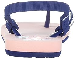 Roxy Girls' TW Pebbles V Sandal Flip-Flop, peach